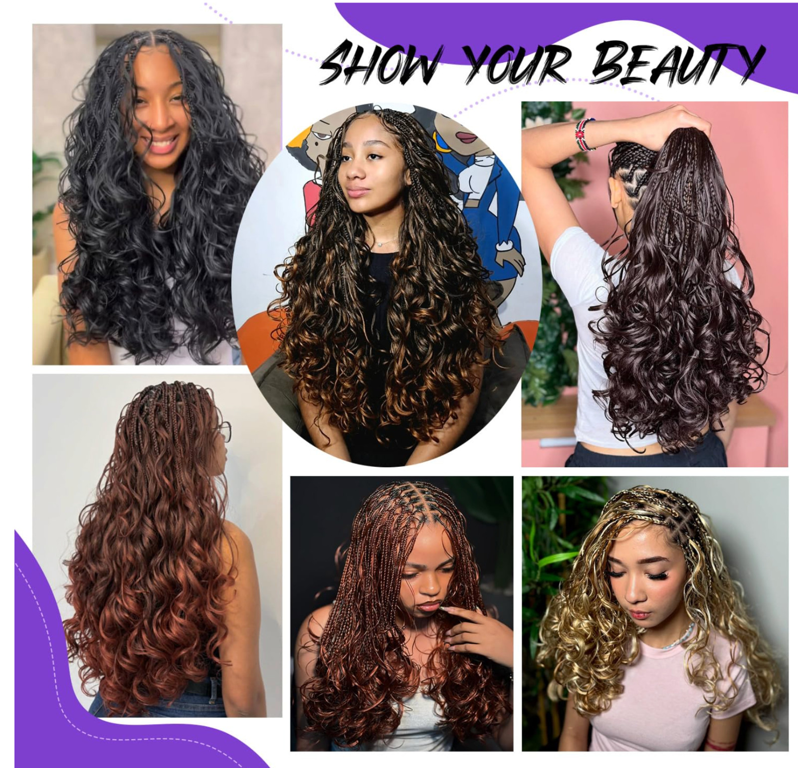 Pre-Looped Crochet Braids 8 Packs T27/613 24inch