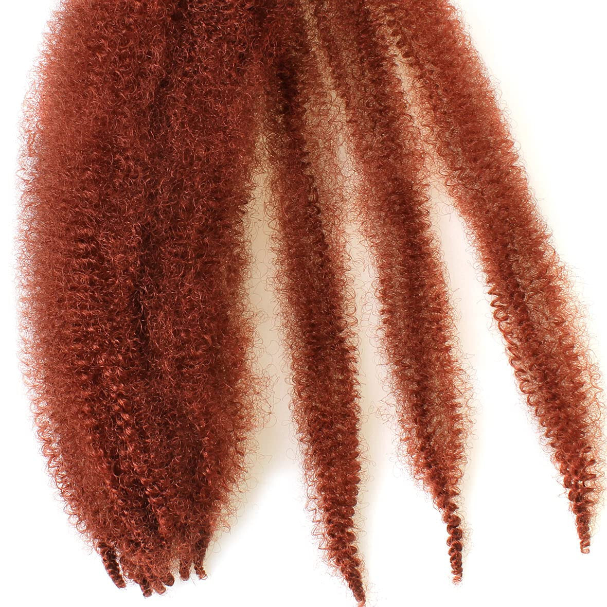 #350 Copper Kinky Curly Crochet Braids Short 16 inch synthetic extensions bundle