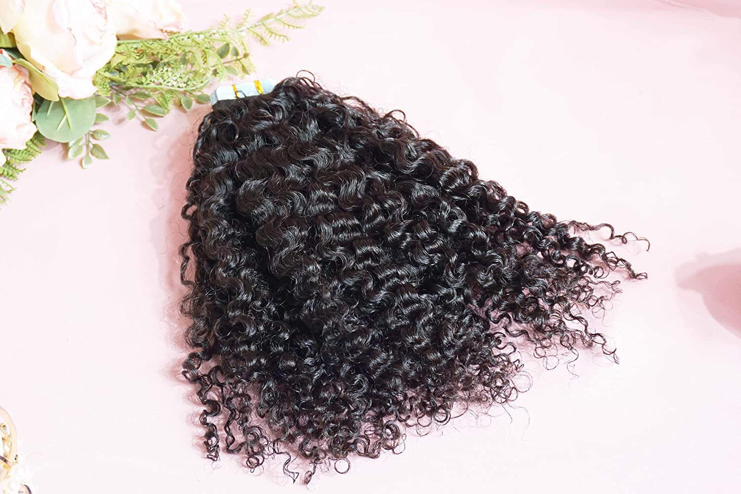 Sassy Curly Tape In Hair Extension Brazilian Human Hair Skin Weft 100g 40Pcs