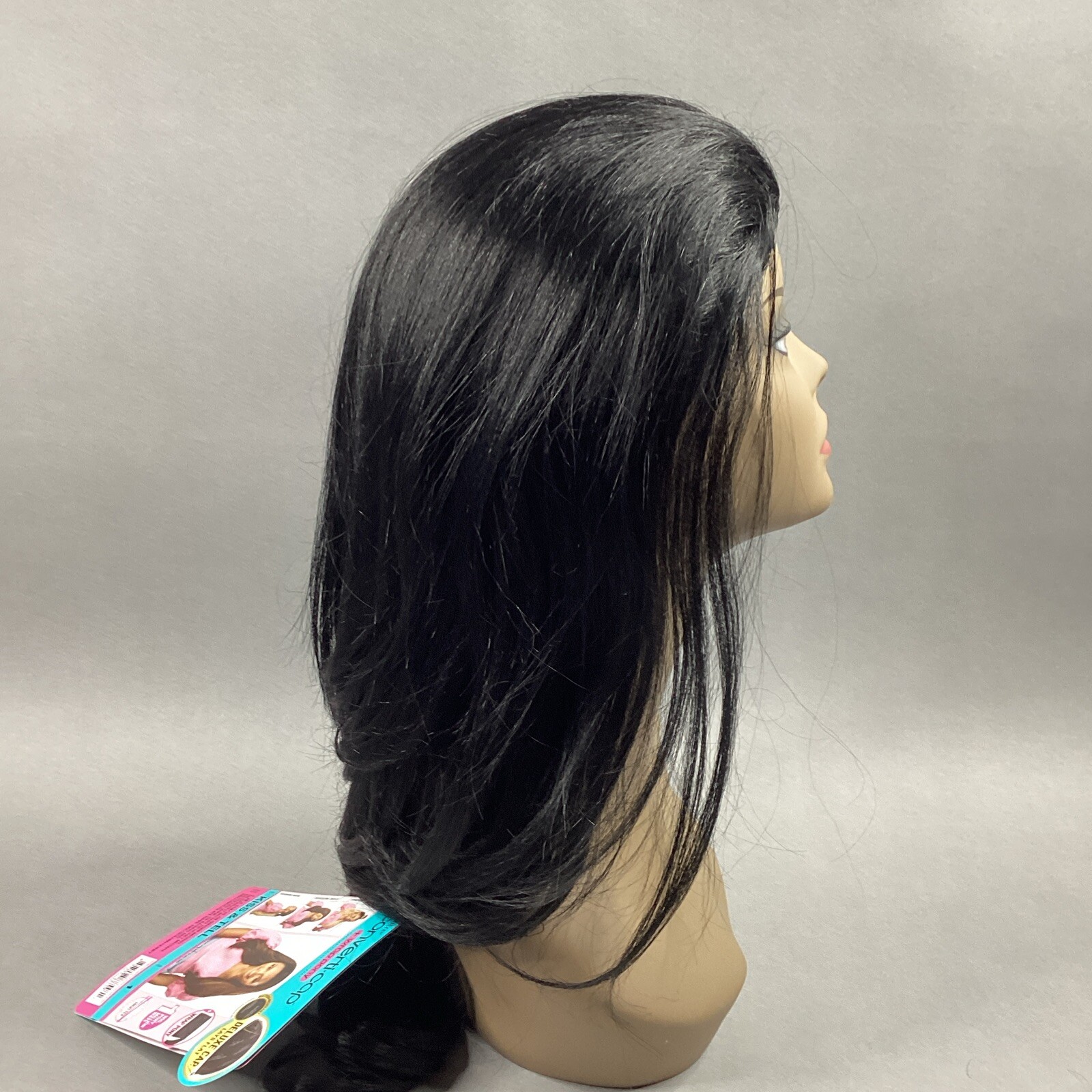 Converti-Cap + Wrap Pony Kiss & Tell #1 Jet Black Straight Premium Synthetic Wig