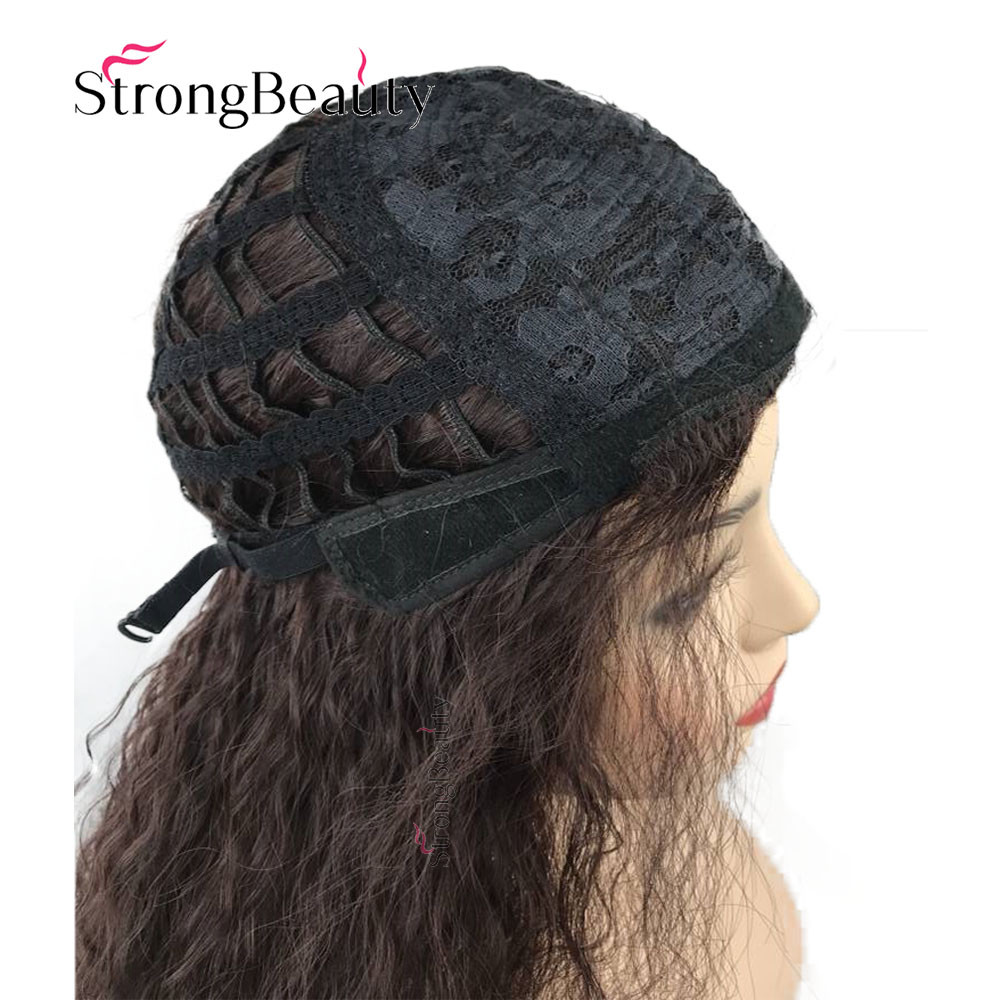 Synthetic Wig Kinky Curly Straight Hair Yaki Afro Fluffy Wigs For Black Women