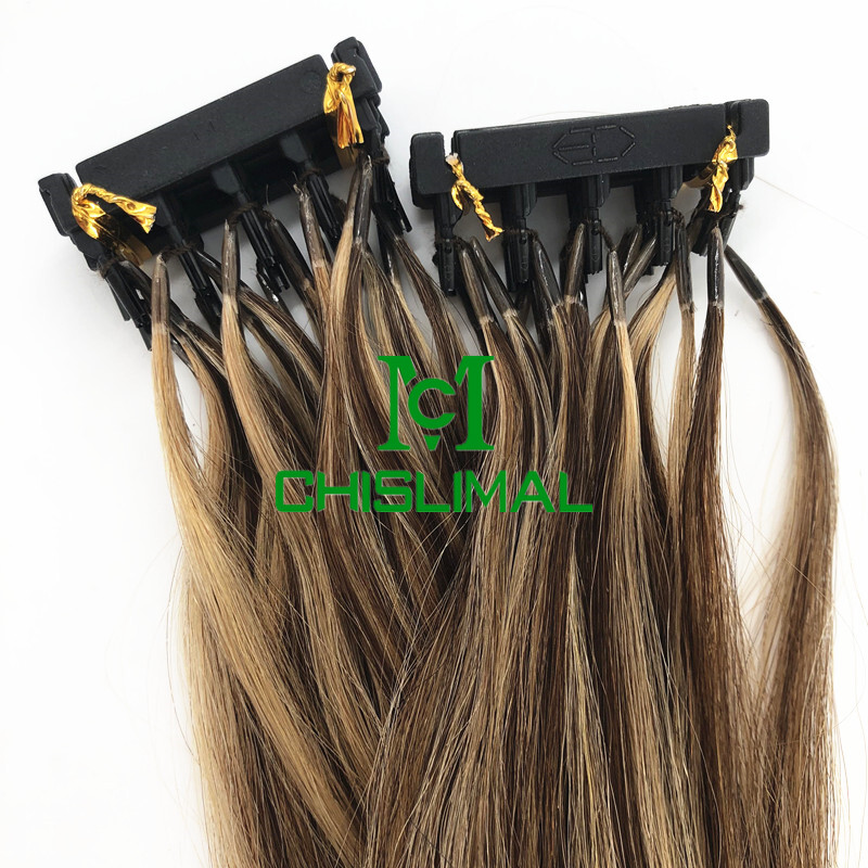 10-30Inch 6D Pre-bonded Remy Human Hair Extensions 20gram 40 Strands highlight