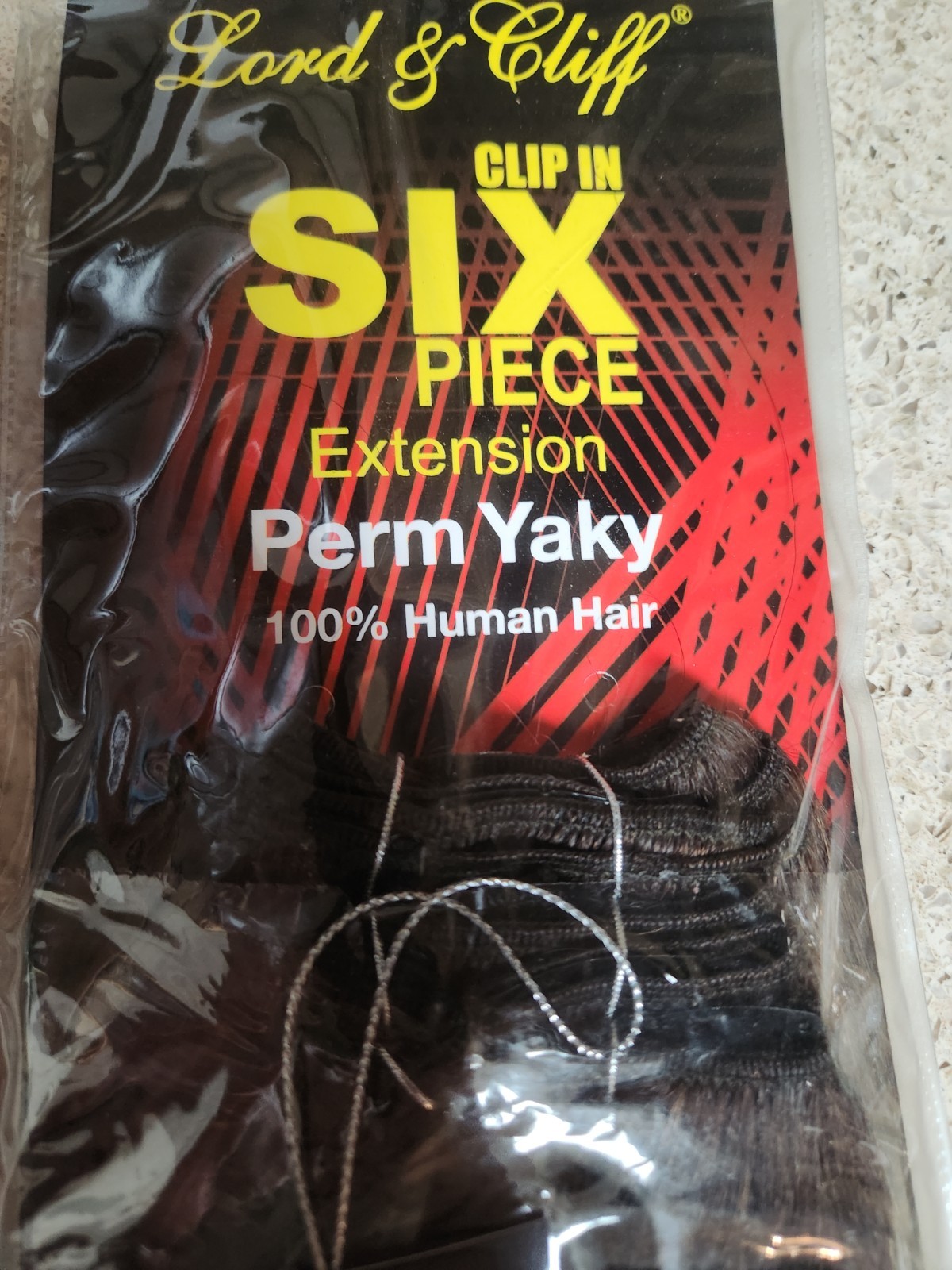 New Lord Cliff 100% Human Hair Extension Perm Yaky 6 Piece Clip Color 04 10-12″