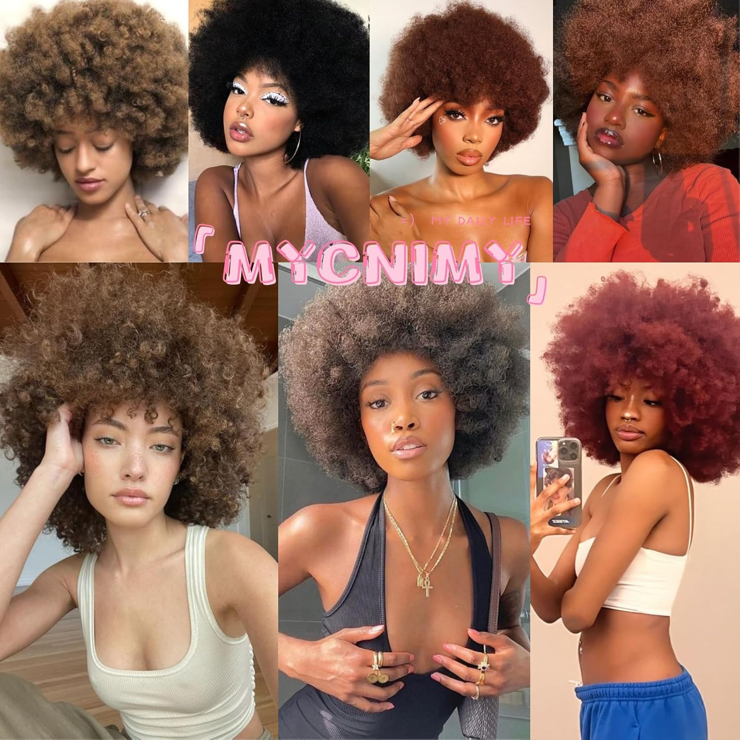 Afro Wigs for Black Women 70S Afro Curly Wigs Soft Natural Looking Fluff and Bou