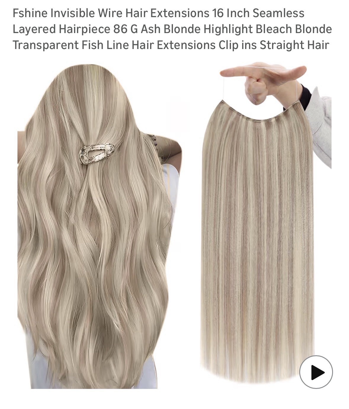 Full Shine Human Hair Extension 16” Brand New In Original Box. Never removed net