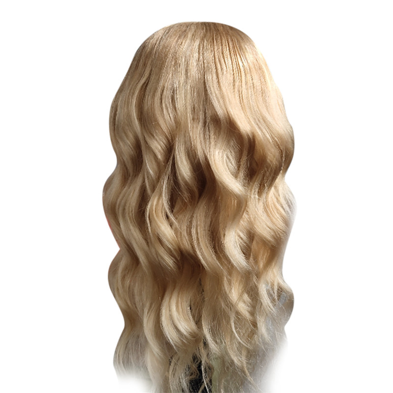 8A Brazilian Body Wavy Hair Remy Human One Piece 3/4 Half Wig Machine Weft Cap