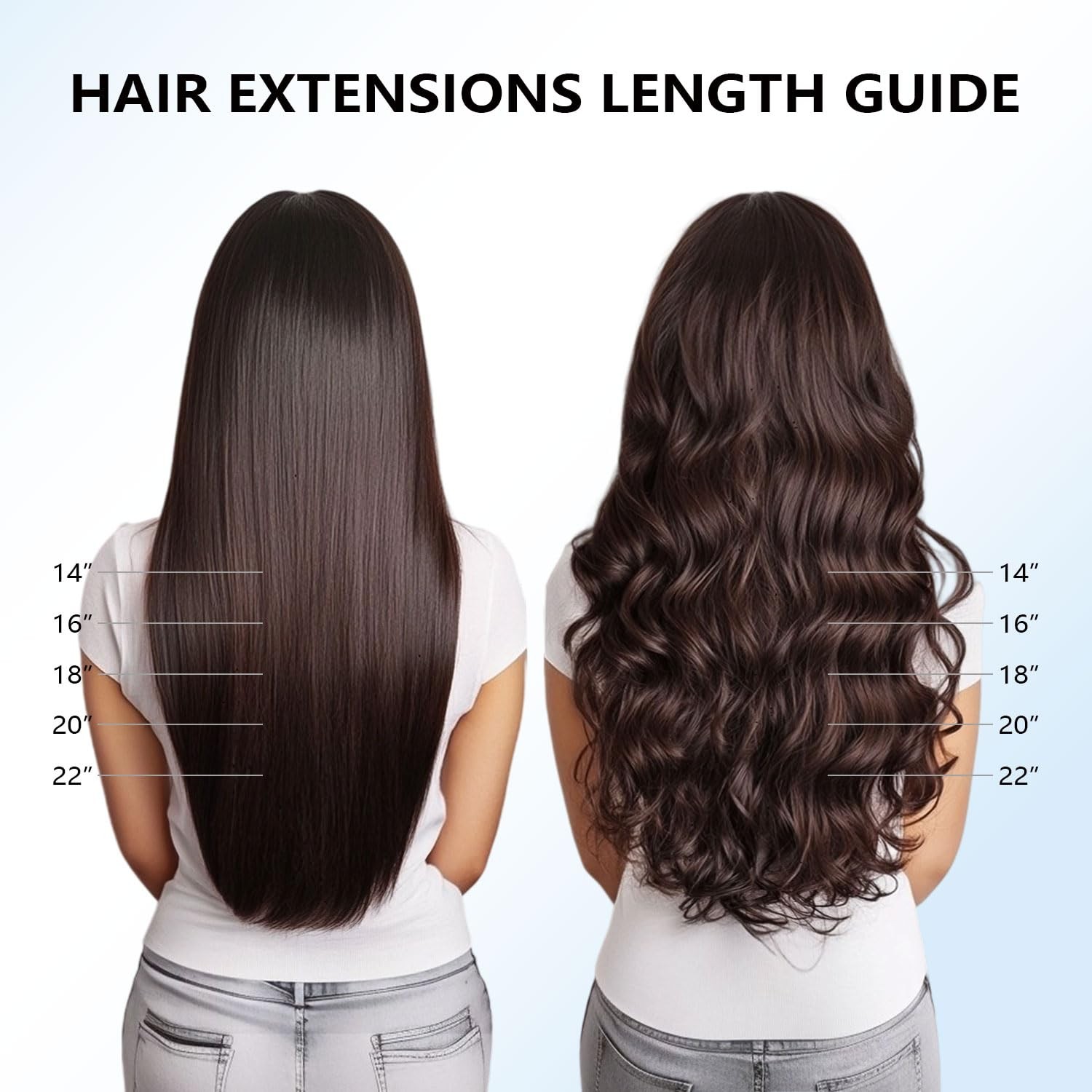 Clip in Hair Extensions Real Human Hair, 18inch 120g 7Pcs 3/8/22 Walnut Brown…