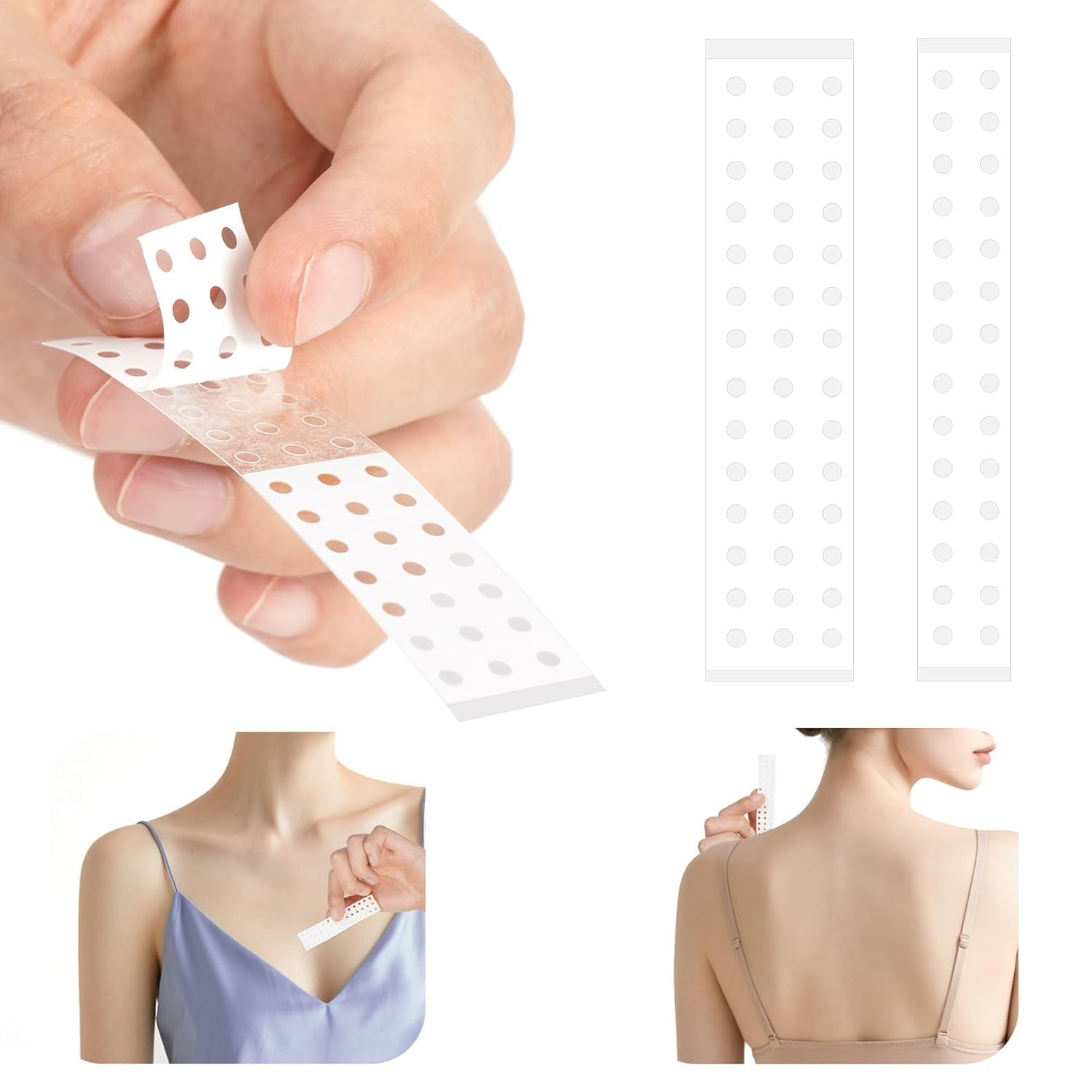 Fashion Survival Double-Sided Tape for Clothes – 20 Pieces, 2 Sizes for Women