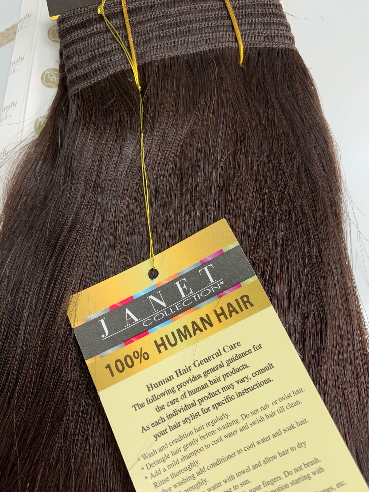 Janet Mink Yaky 100% Human Hair Weave. Color 1, 1B, 2, 4. Length 10″ , 12″