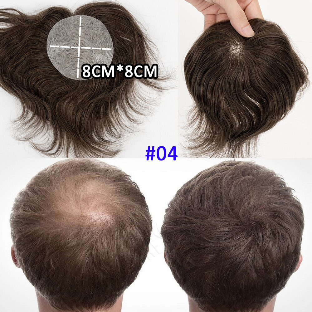 Bald Spot Hair Patch Toupee for Men Full PU Skin Base Cover-up Hair Patche Piece