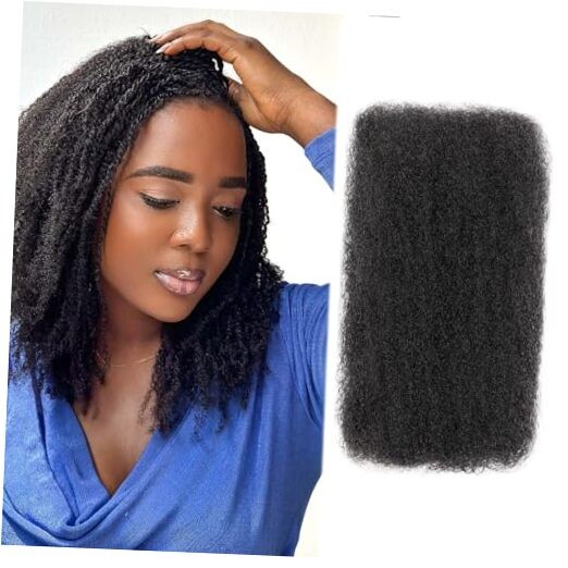 100% Human Hair 4C Afro Kinky Bulk Hair for Braiding | 10 Inch 50g Natural