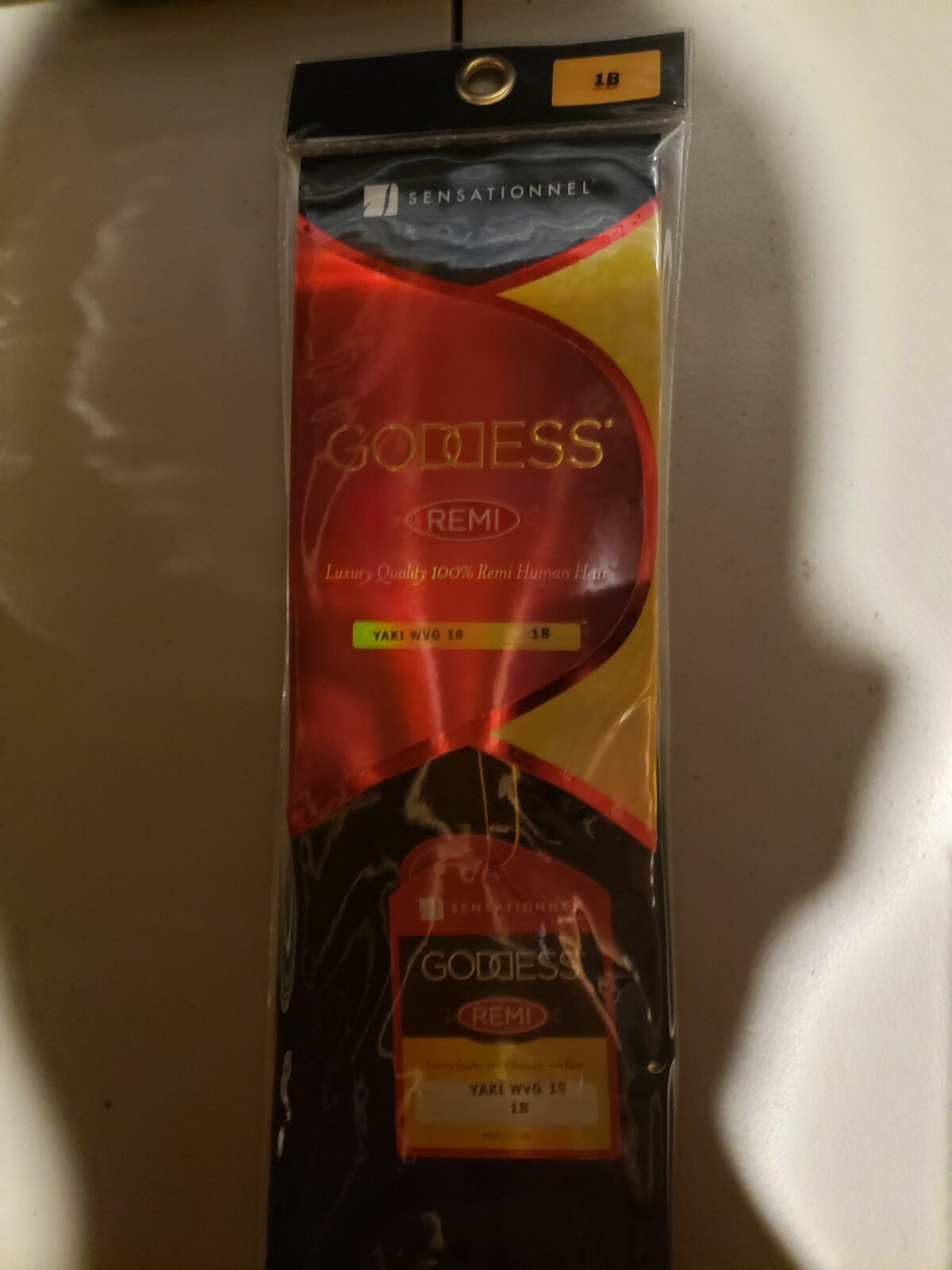 Sensationnel Goddess Gold Remi Hair 16″ Color 1B (Off Black)