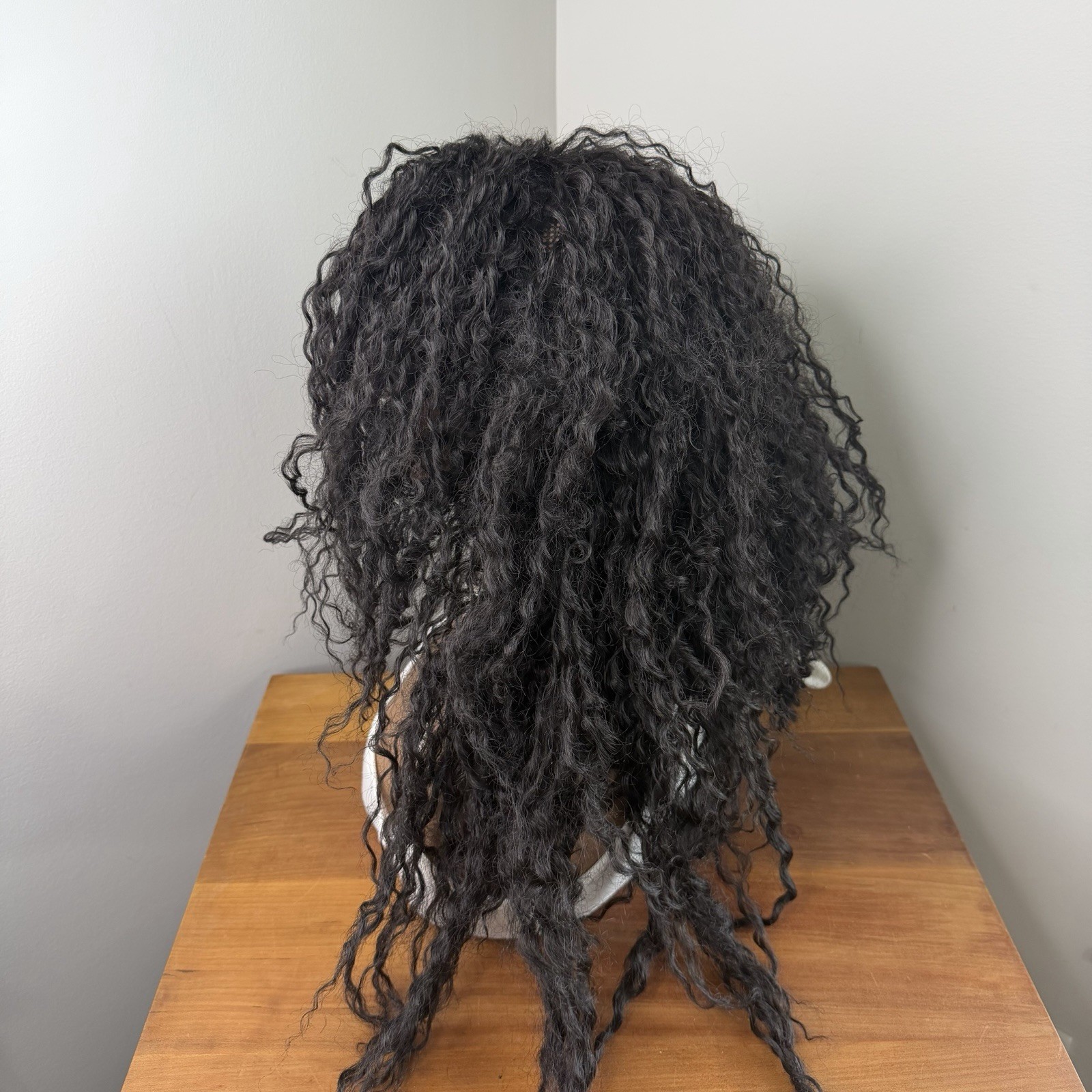 Model Model Drawstring Full Cap Synthetic Black Curly Haired Wigs Lot of 3