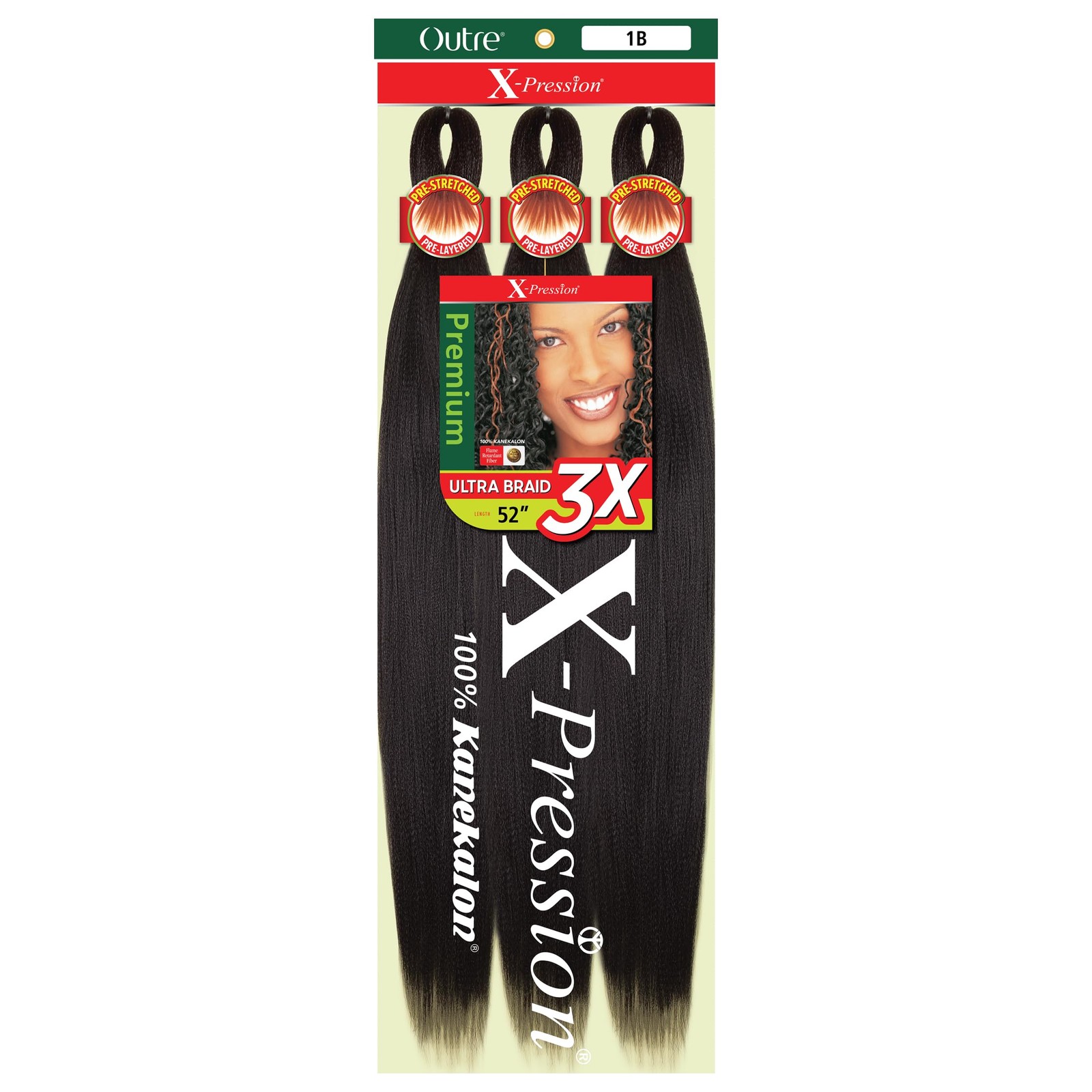 Outre X-Pression Braid Pre-Stretched 52in 3X 2-Pack M4/27/613