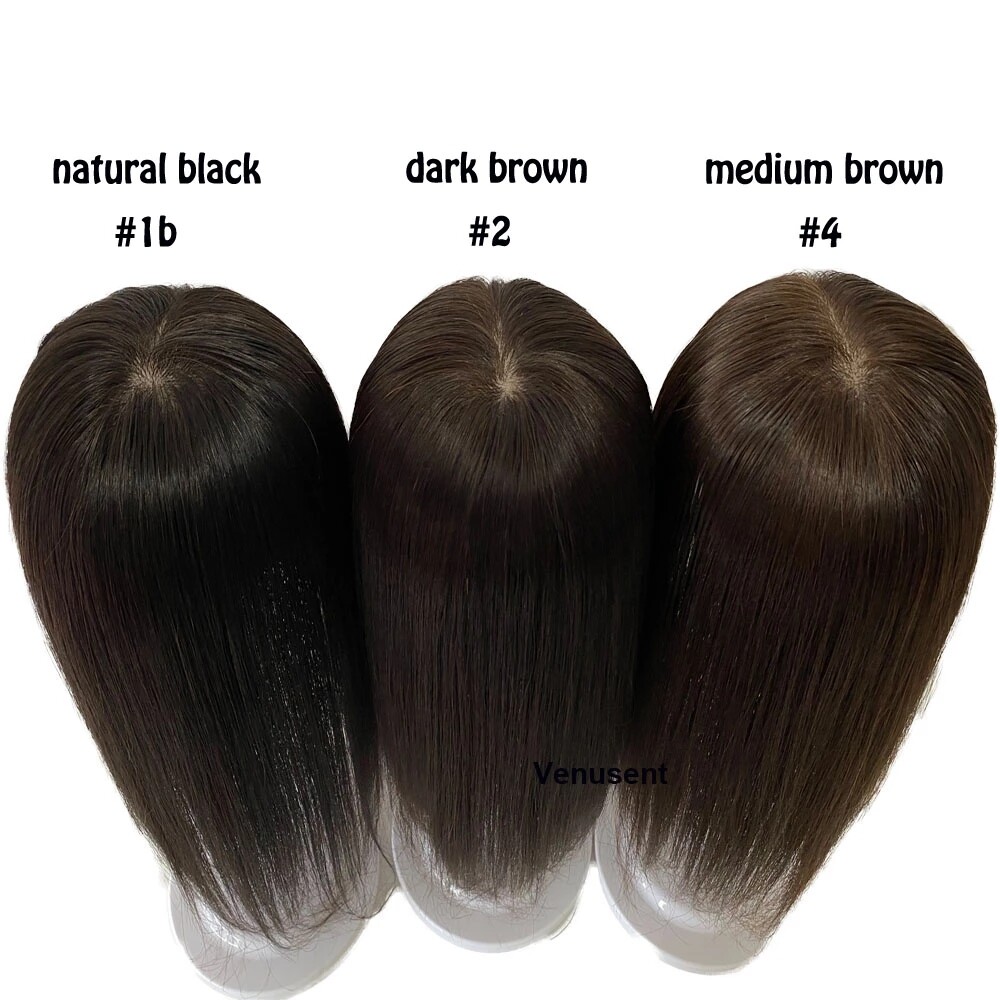 15x17cm Silk Base Human Hair Topper Breathable Silk Top Hair Piece for Women