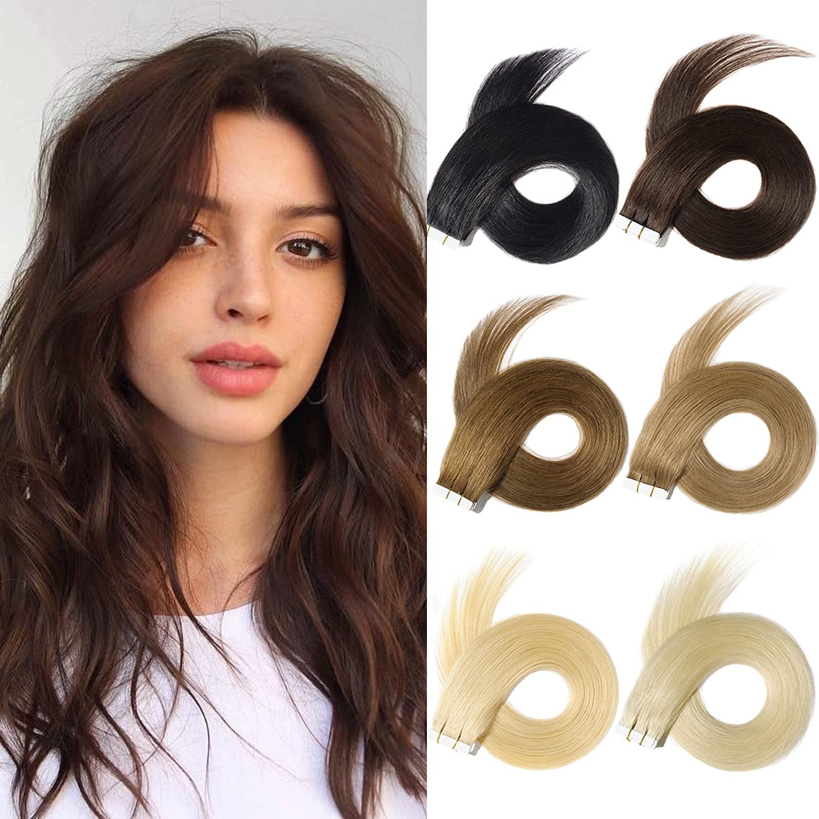 Yamel Tape In Hair Extensions Human Hair