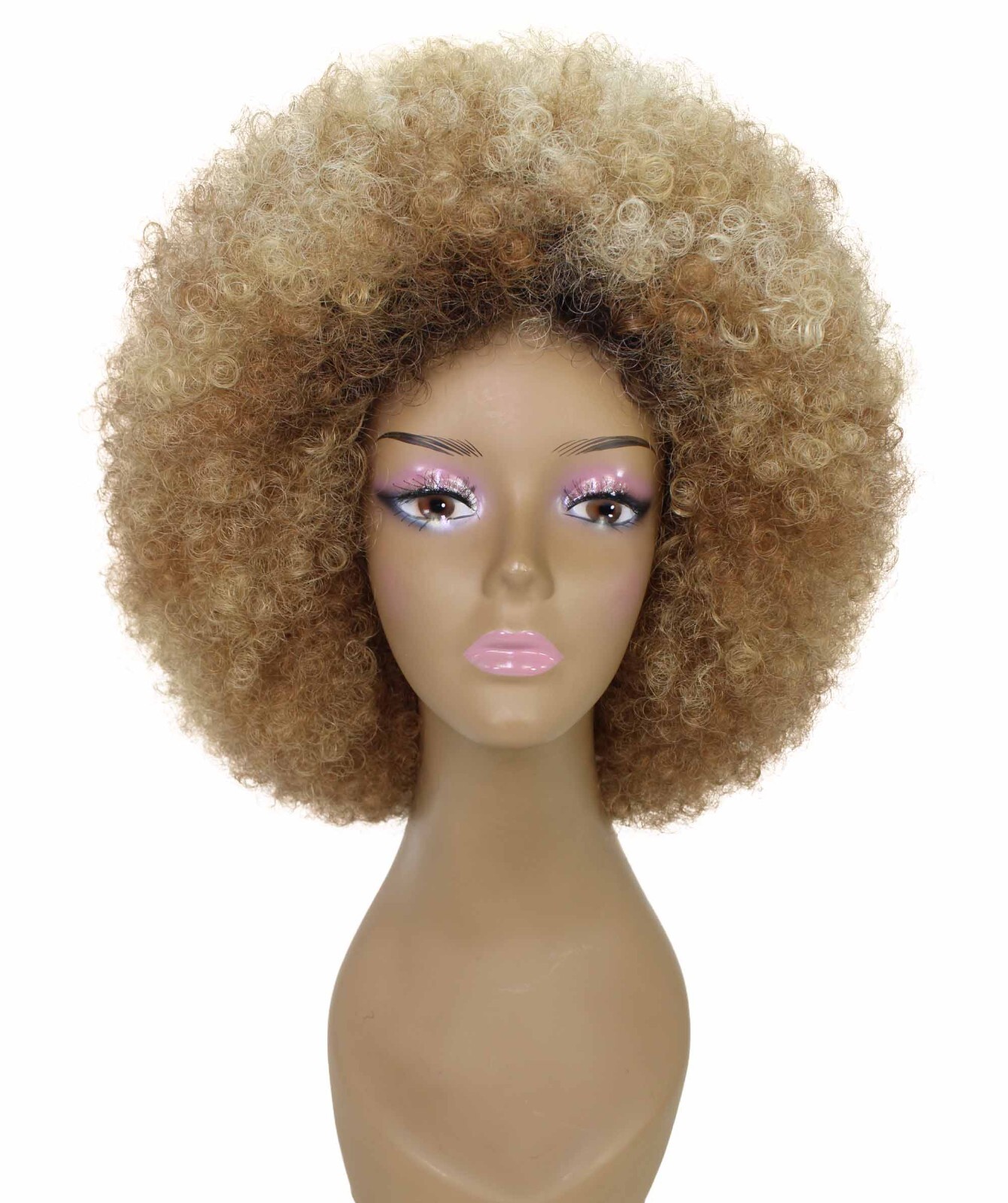 LUXLUXE Taylor Curly Afro 14″ Full Wig Full Cap Wig Heat Resistant Fiber BF-0004