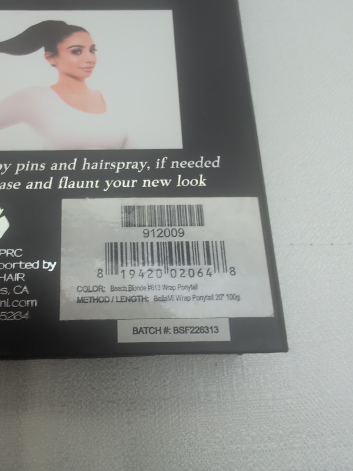 Bellami Fitzsimons 20″ 100% Human Hair Beach Blonde Ponytail Extension