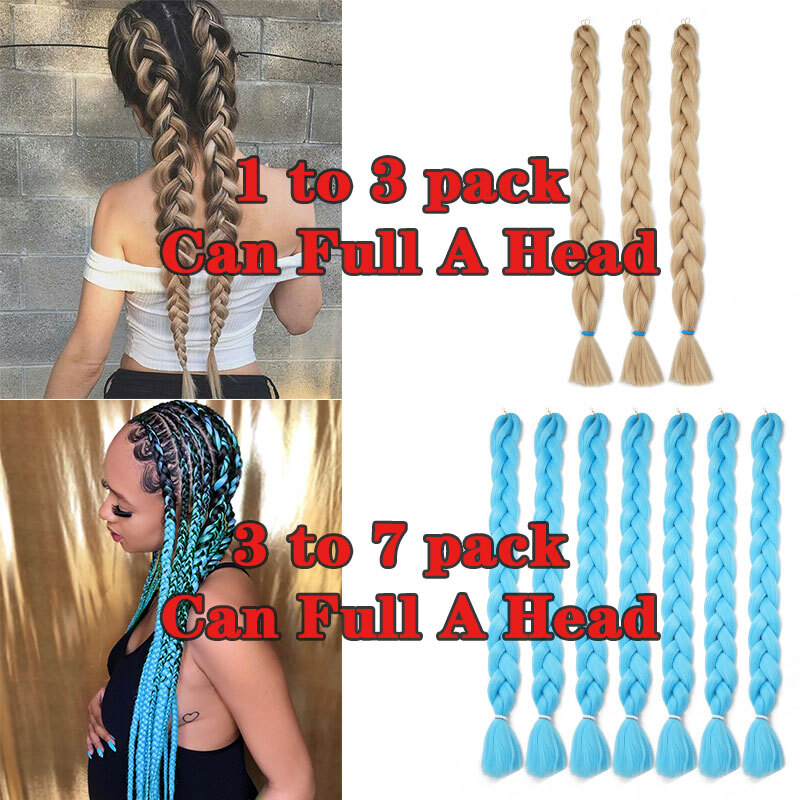 82Inch Synthetic Crochet Braids Box Twist Braids Jumbo Braiding Hair Extensions