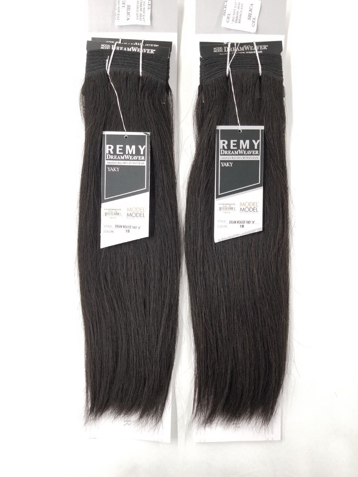 2 Packs ModelModel Remy Dreamweaver 100% Human Hair Extension 14″~Off Black