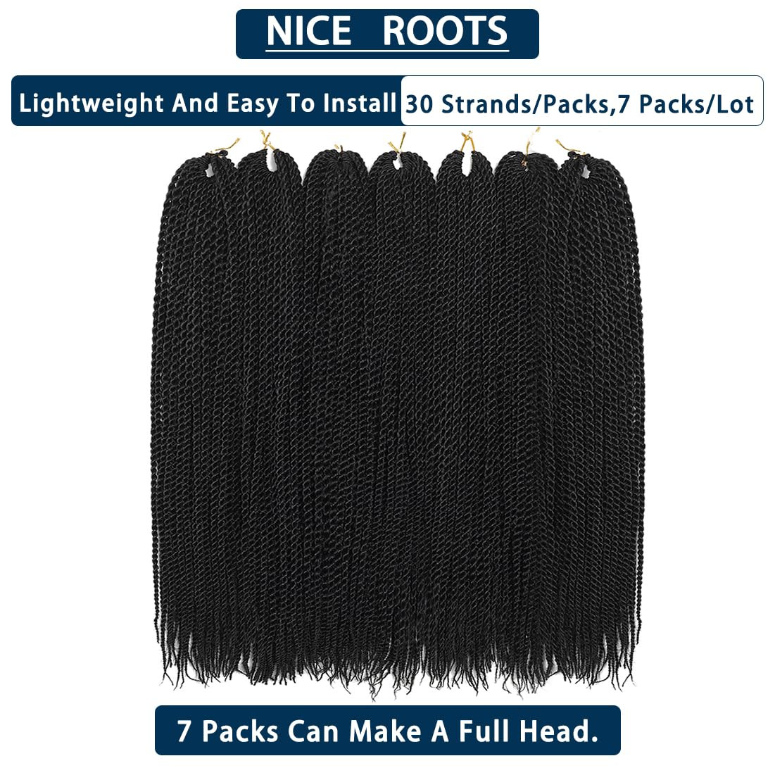 Crochet Braids Senegalese Twist Crochet Hair 7 Packs Pre Looped Micro Senegalese