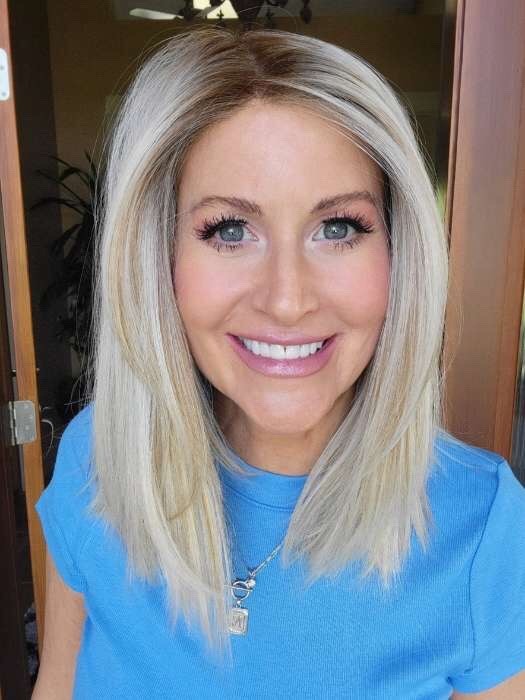 NEW IN BOX BELLE TRESS WIG CT-1012 CALABASAS MONO TOP in ALPINE CREAM R BLONDE