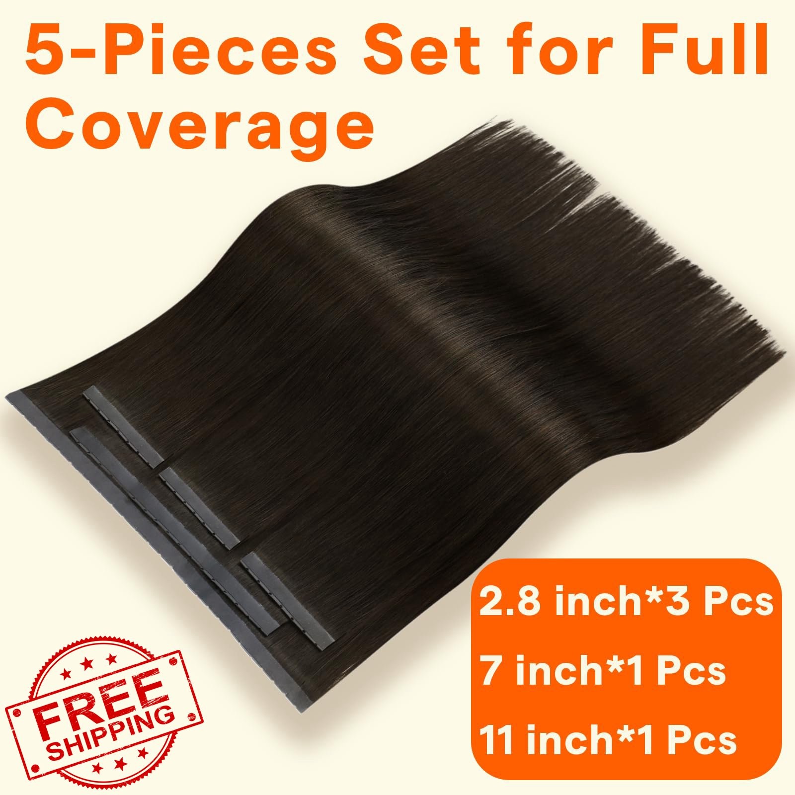Full Shine Butterfly Weft Hair Dark Brown 24 Inch 100G