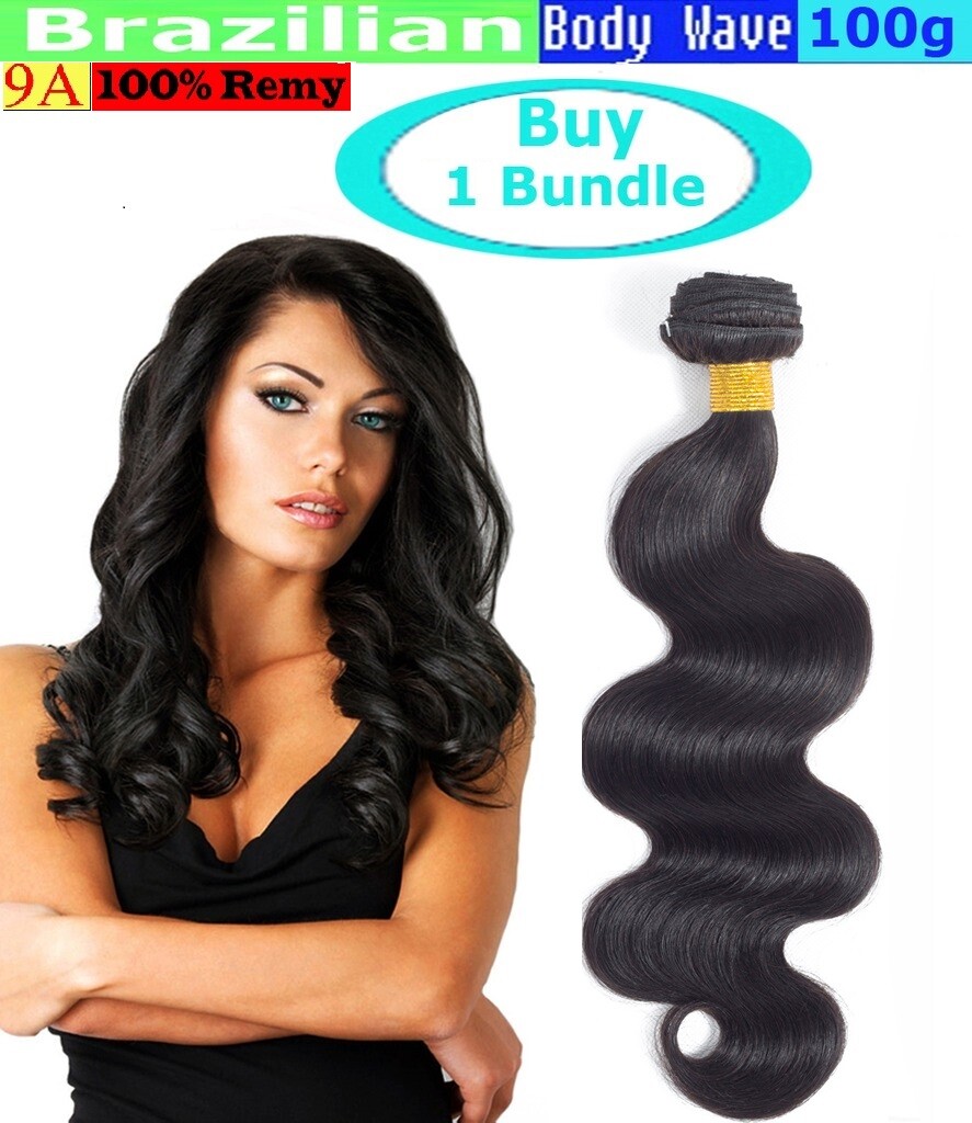 Unprocessed Remy Virgin human Hair Body Wave Bundles 100g/bundle natural color