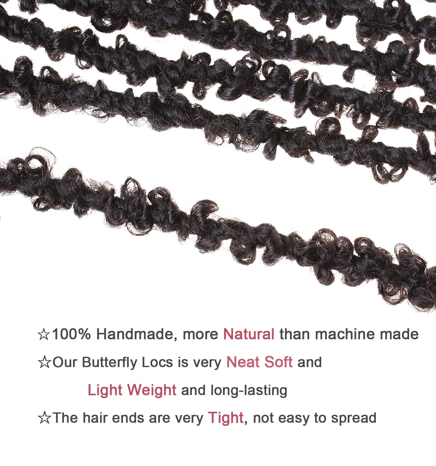 30 Inch Long Butterfly Locs Crochet Hair 6 Packs Distressed Locs Crcoeht Brai…