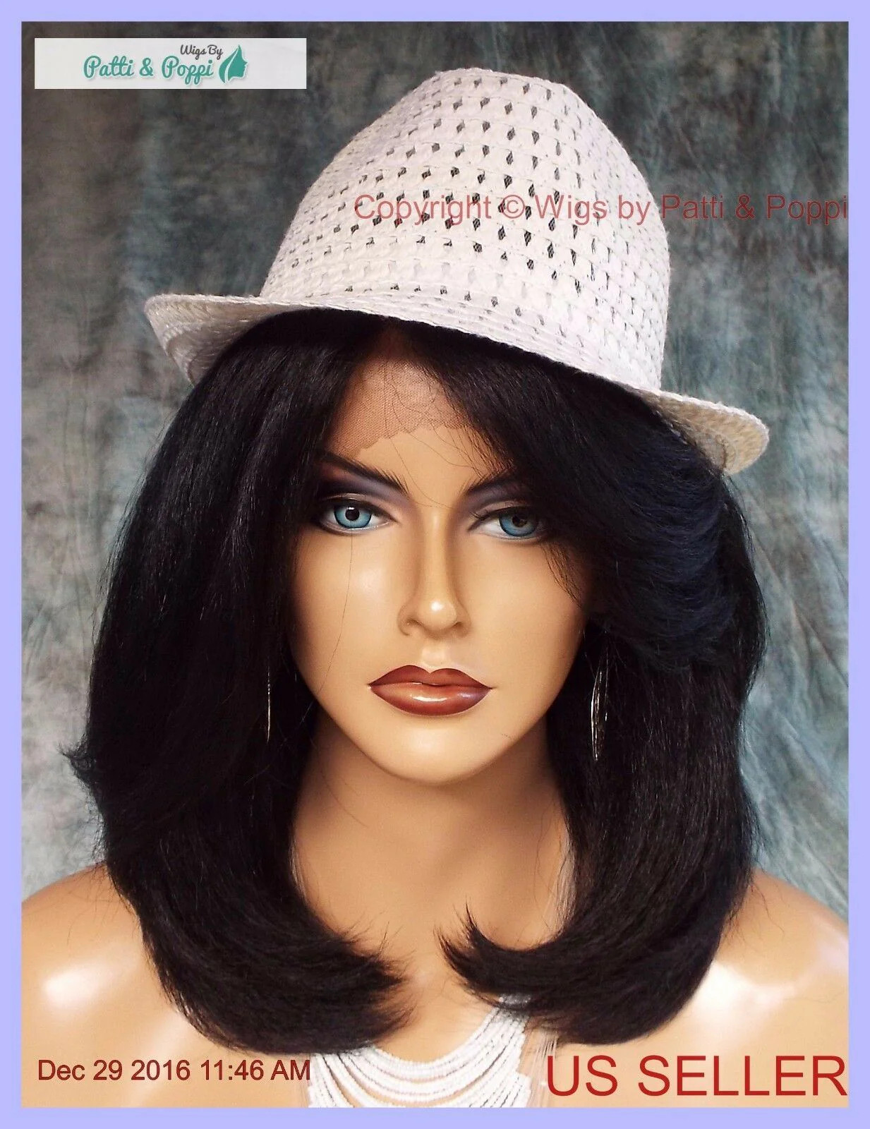 LACE FRONT LACE C PART YAKI LAYERED COLOR 1B GORGEOUS SEXY US SELL 1132