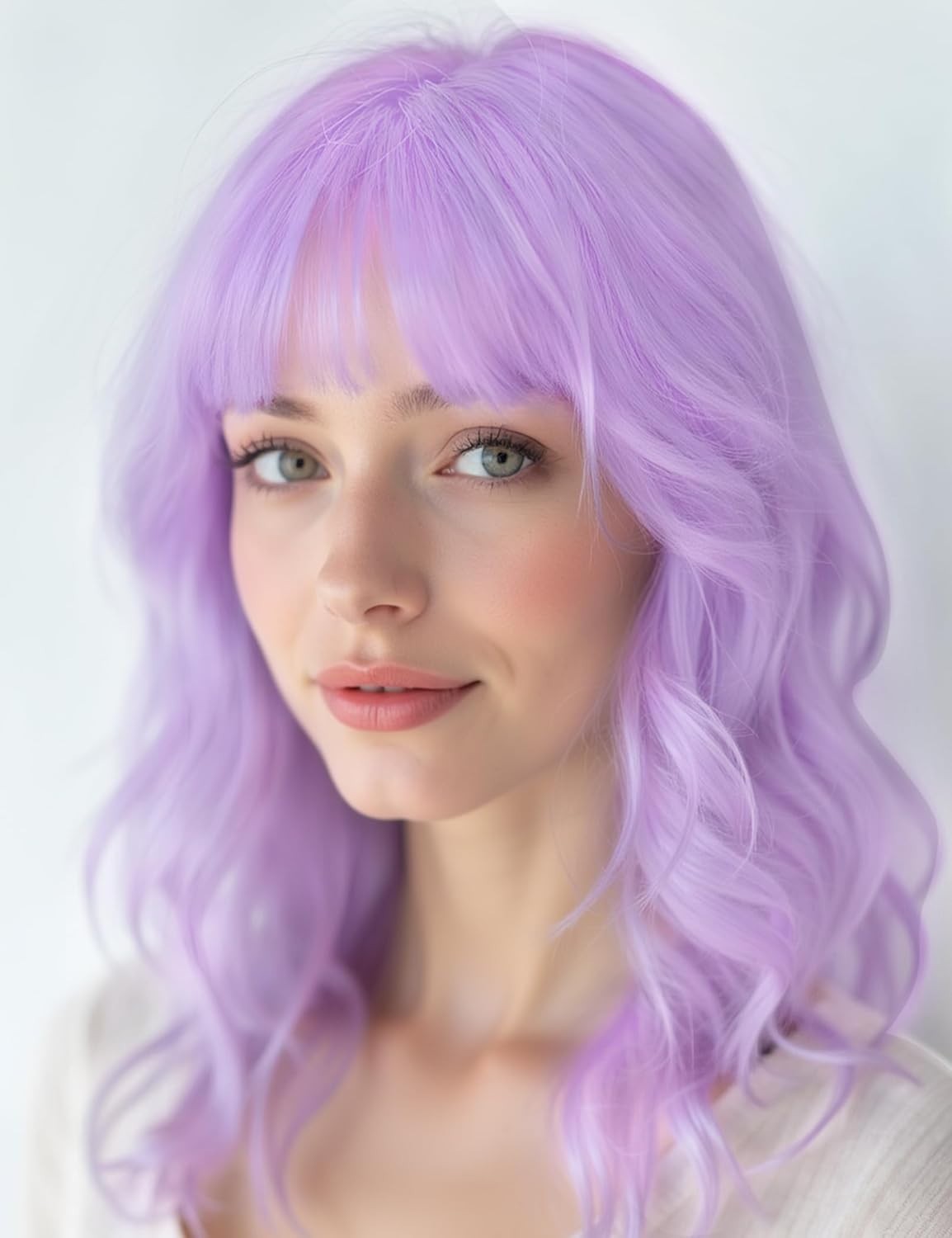 15″ Violet Wavy Bob Wig for Women Party Cosplay 165E095456