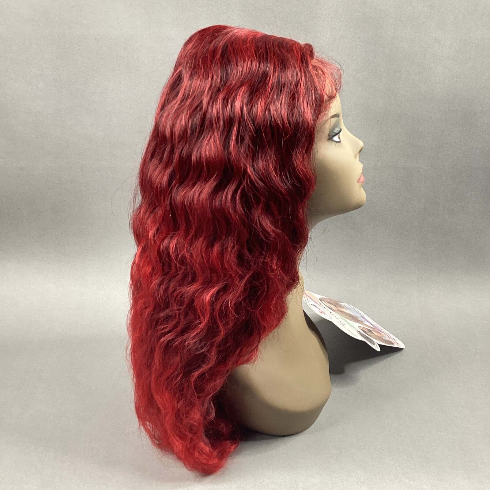 MLF422 Enid Wavy #T1B/RED Off Black Red Part Synthetic Lace Front Wig
