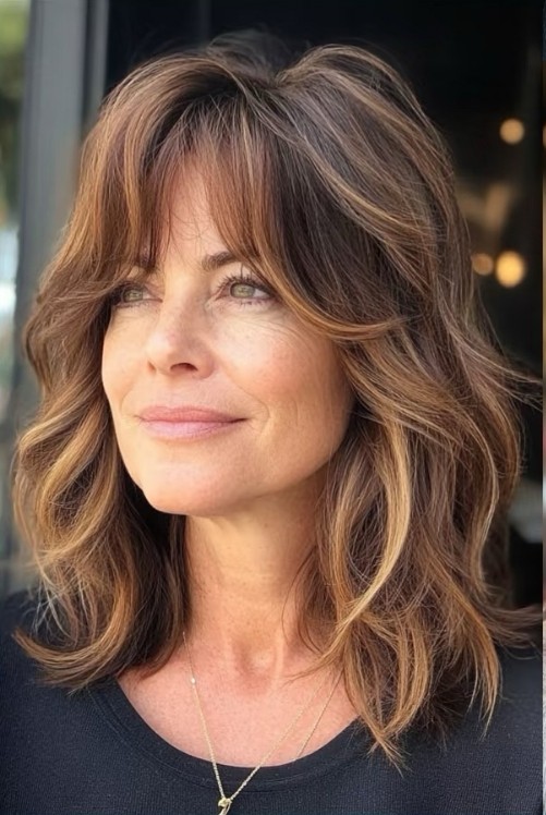 Highlight Brown Wave 13X4 Lace Front Human Hair Wigs for Party Daily Use