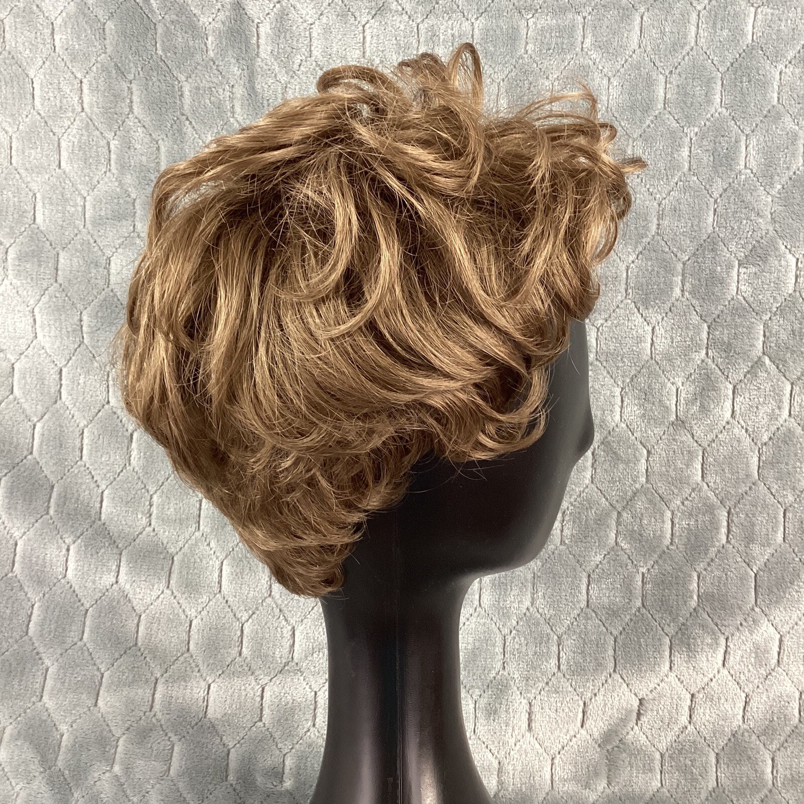 Aspen Wig Women’s Short Golden Brown Curls Waves Synthetic Fibers Messy Curls