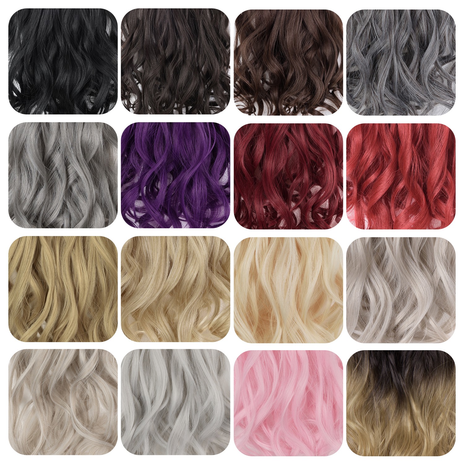 CLEARANCE Thick Clip In Hair Extensions 8PCS 18Clips Curly Wavy As Human Hair US