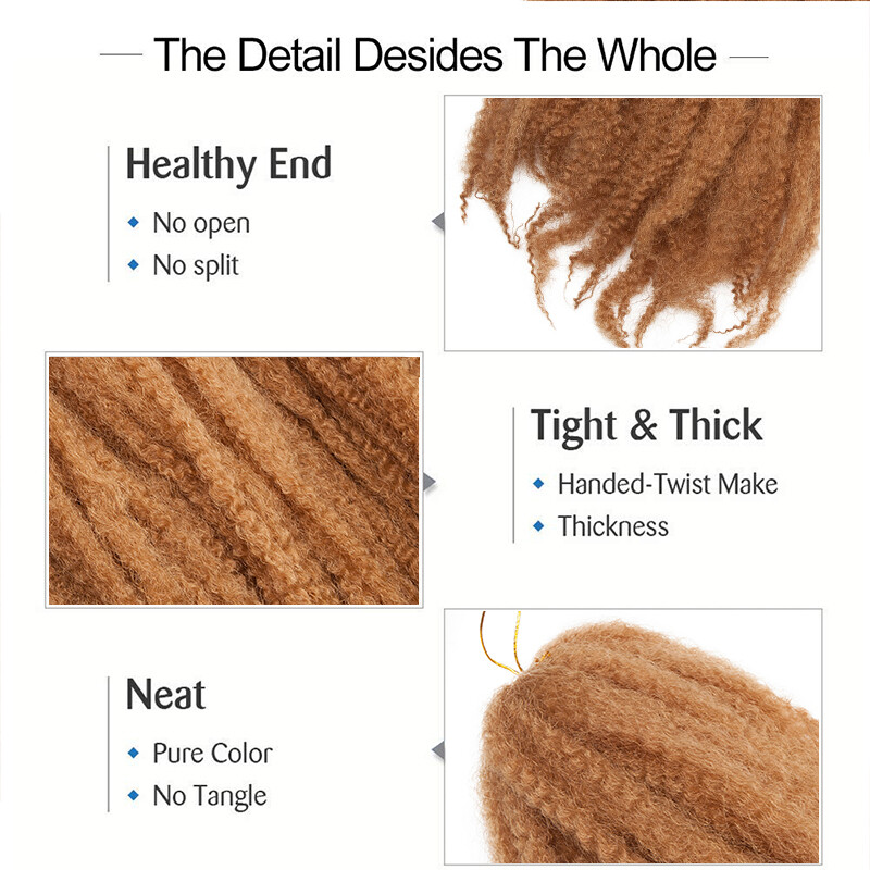 US Afro Kinky Curly Twist Crochet Braids Marley Braiding Hair Extensions Bulks