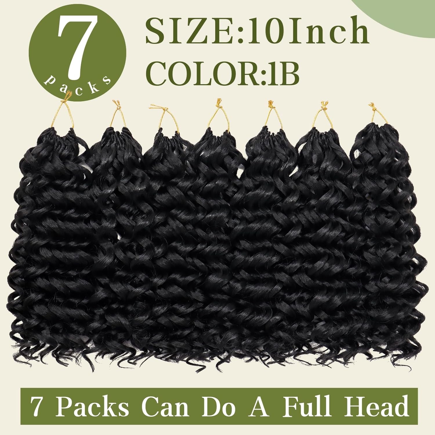 7 Packs Curly Crochet Hair for Black Women 10 Inch GOGO Curl Crochet Hair Deep O