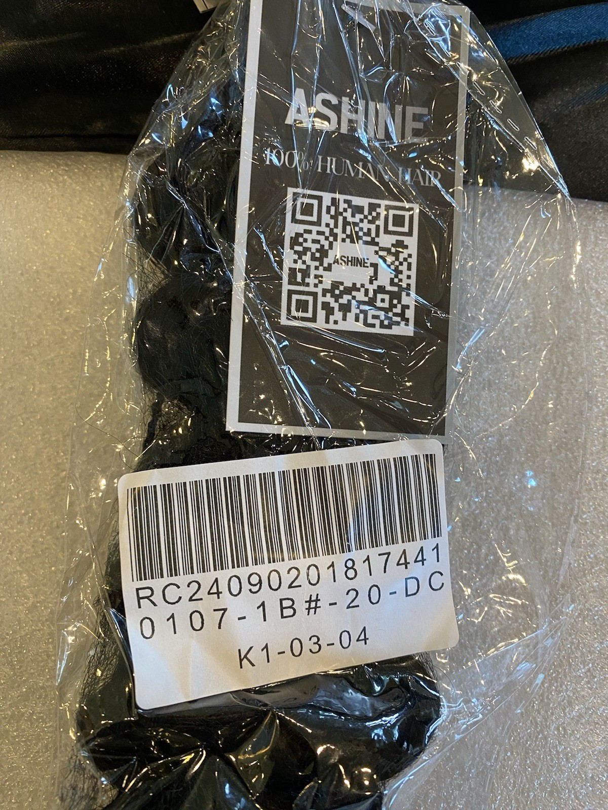 Ashine 100% Brazilian Human Hair Extensions-Black 107-1B#-20”-DC Deep Curly