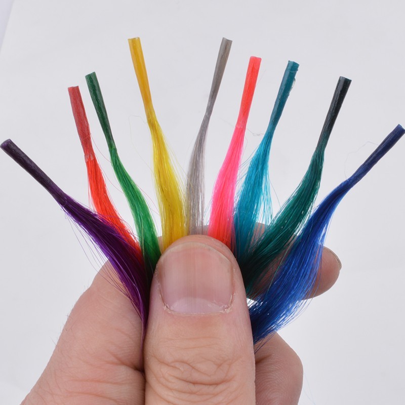 Colored Hair Rainbow I Tip Human Hair Extension With FREE Micro Beads and Hook