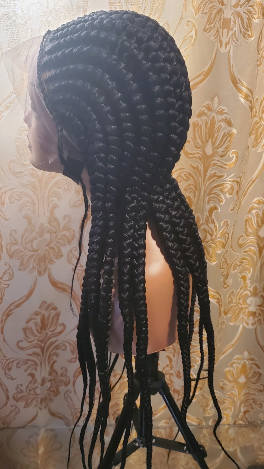 Braided Cornrow Wig. made On A Full Frontal Wig With Baby Hair