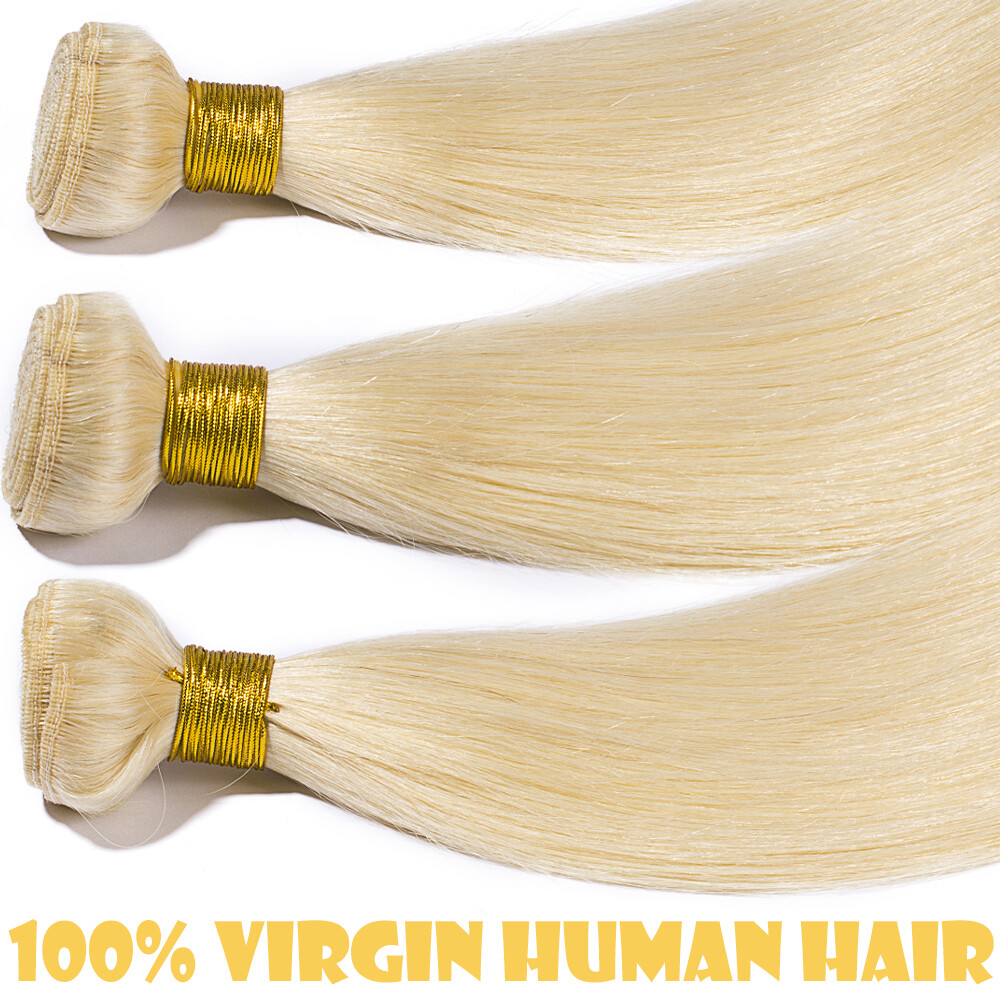Straight Bundle Brazilian Virgin Human Hair Weave 3Bundle 300G Double Weft Thick