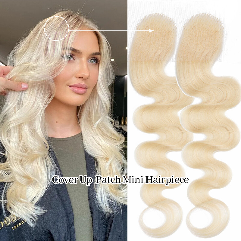 100% Remy Human Hair Hairpiece Full Lace Base Bald Spot Cover-up Patches Topper