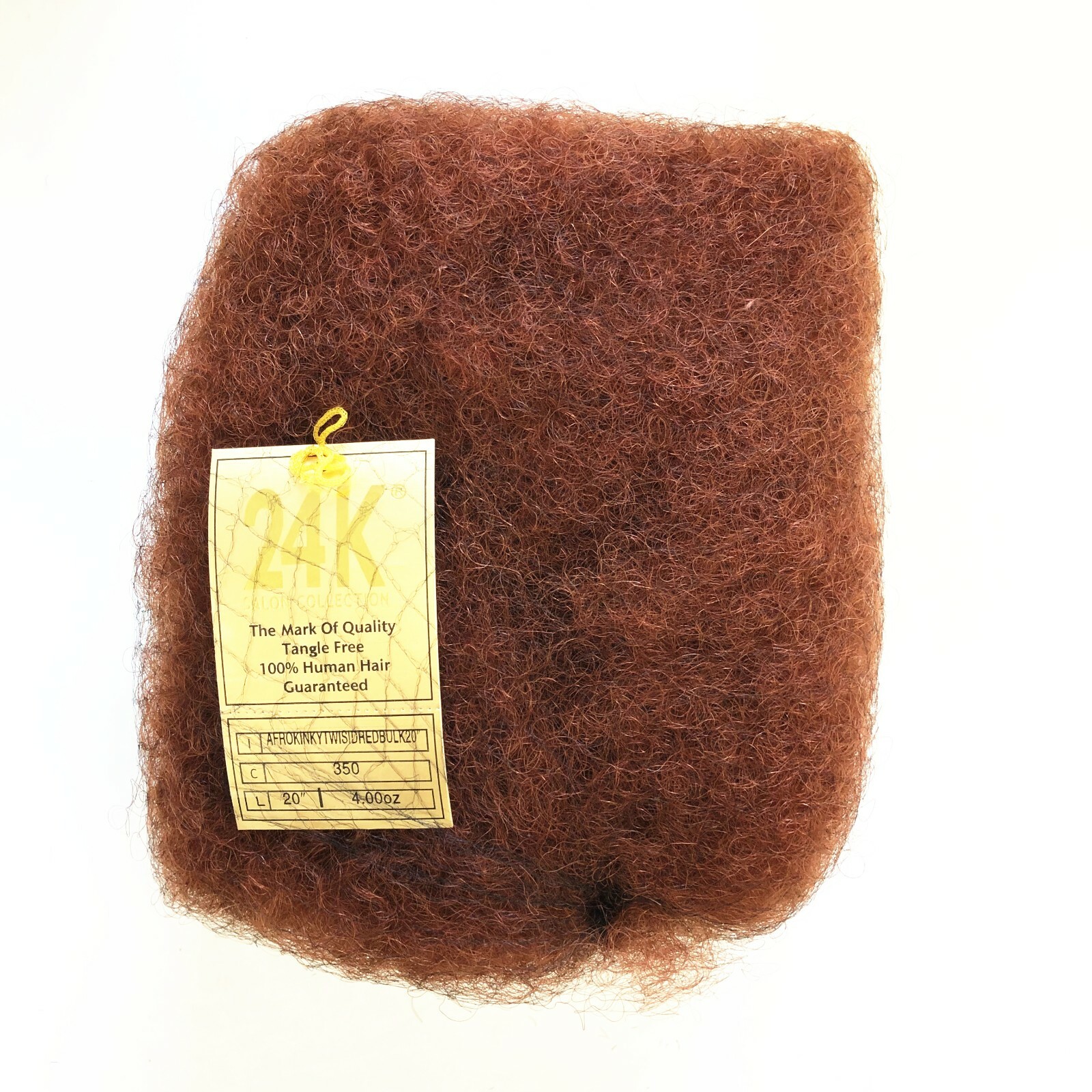 24K Afro Kinky Twist Dred Bulk 14” & 20” 100% Human Hair 4 oz.