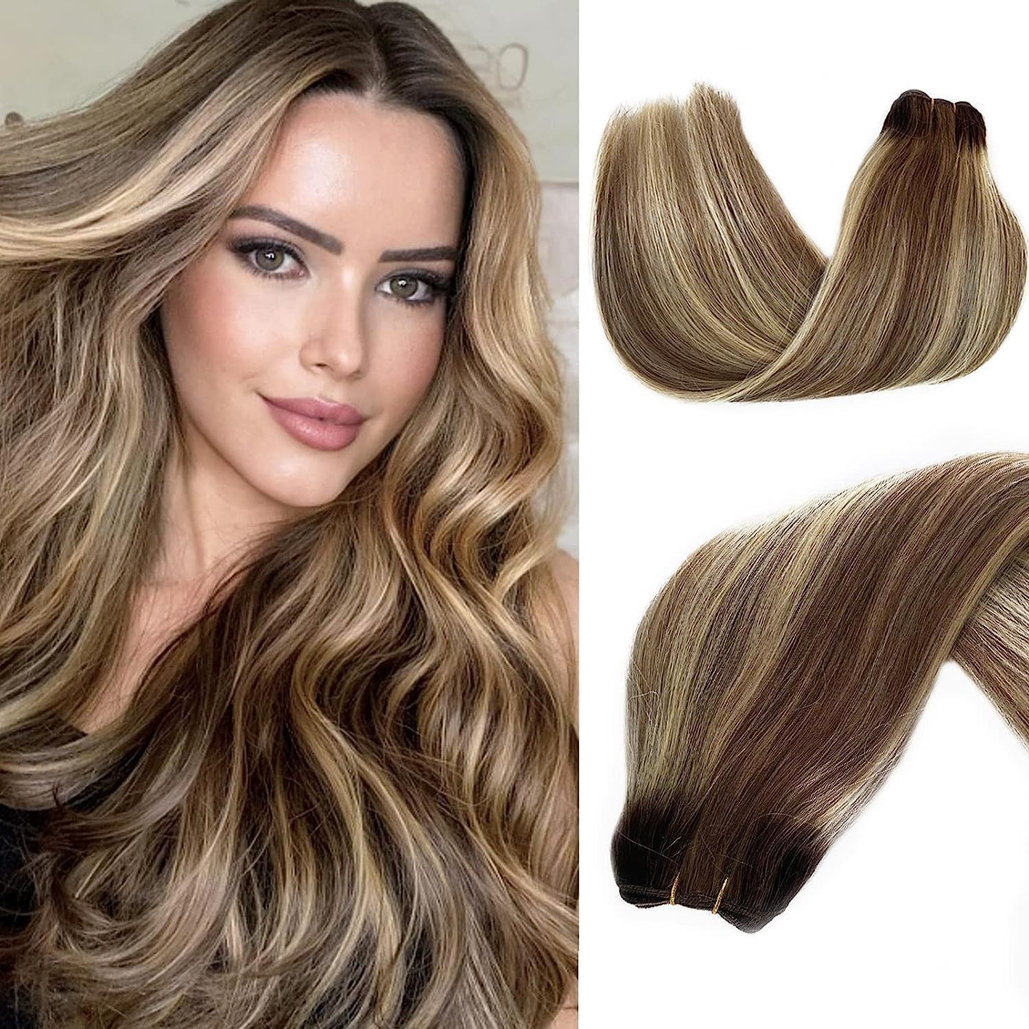 Valiilo 14 Inch Human Hair Extensions Sew In Hair Extensions Real Human Hair
