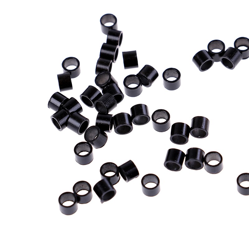 500Pcs 4mm silicone lined micro rings links beads for human hair extensioW.Q6