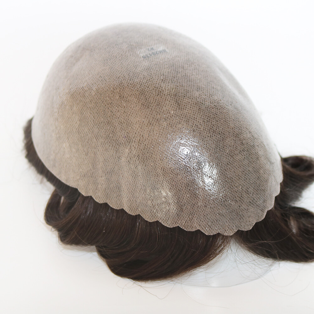 Natural Hair Thin Skin Human Hair Men Toupee Hair System Man Hair Prosthesis Wig