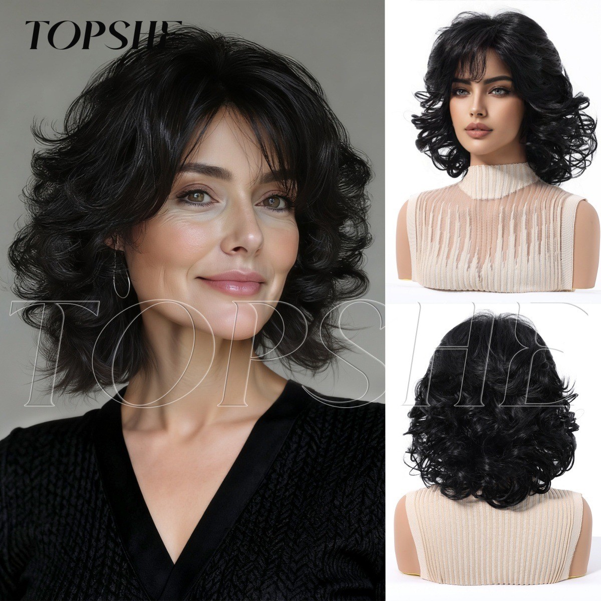 Silver Gray Wig for Women Ombre Natural Cosplay Party Wavy Full Heat Resistant
