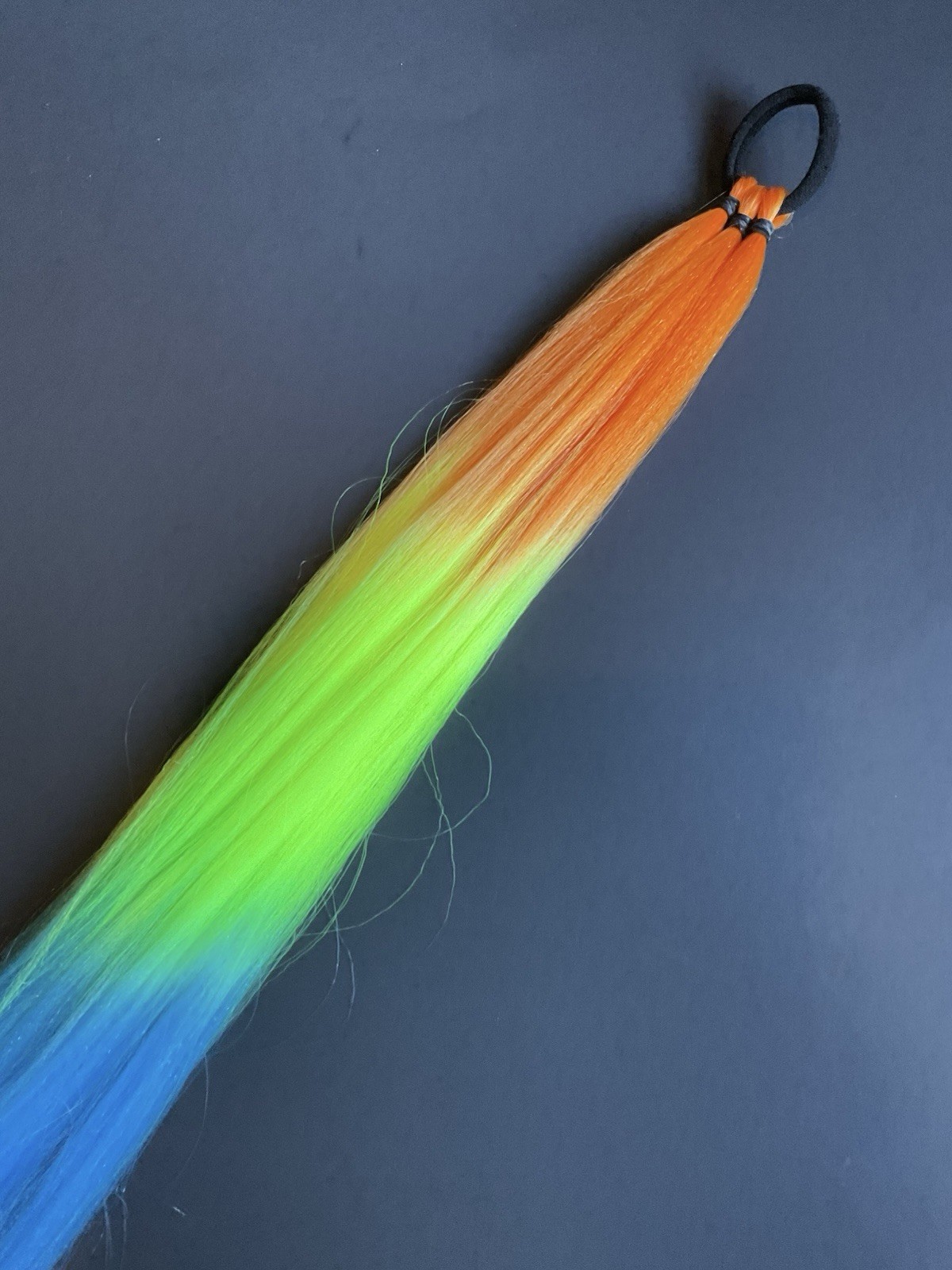 Reusable tie in braided ponytail extensions festival, rave, softball/sports