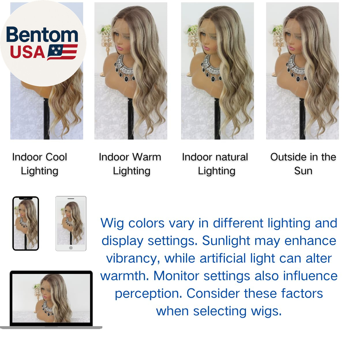 Highlight Ash Blonde Lace Front Wig Pre Plucked Glueless Long Wavy Brown Light B