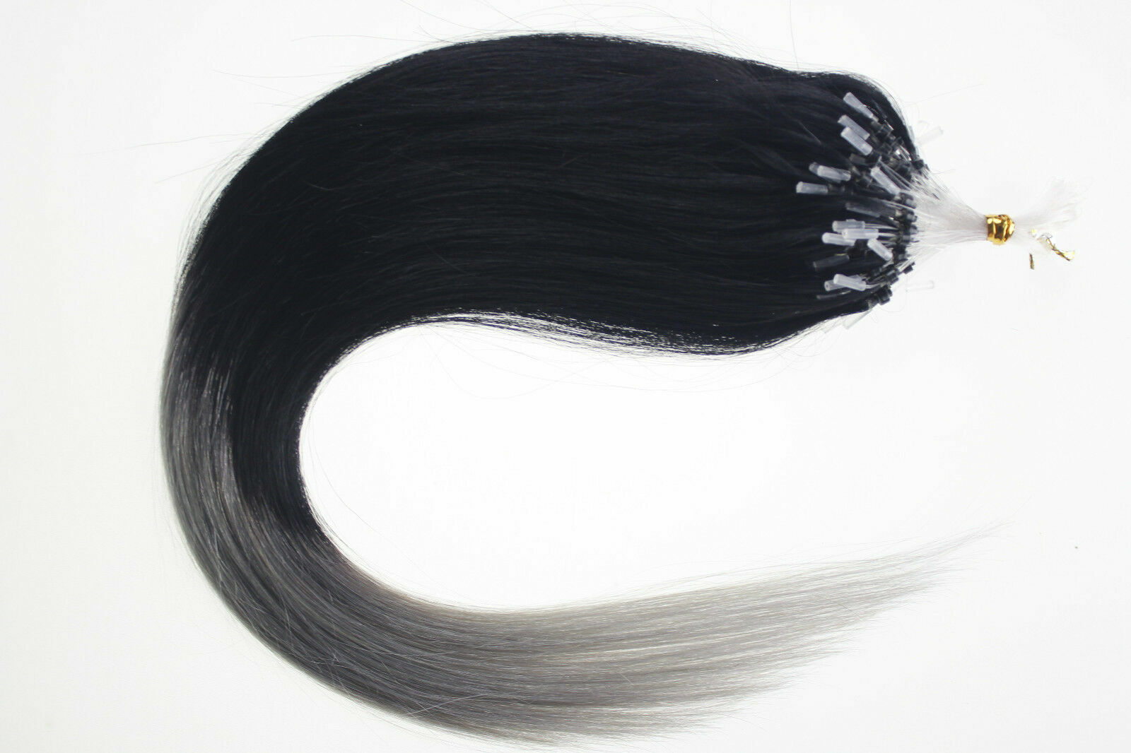 Micro Ring Beads Loop Tip Hair Extensions Russian Real Human Hair Remy Straight